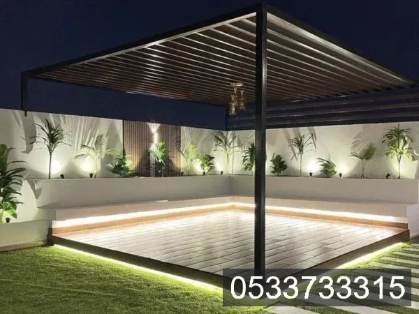 البرجولات والمساحات الخارجية — برجولات وحدائق في جدة
